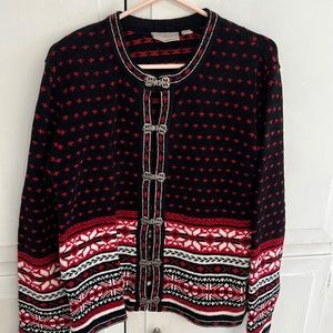Red and Black Norwegian Inspired Sweater